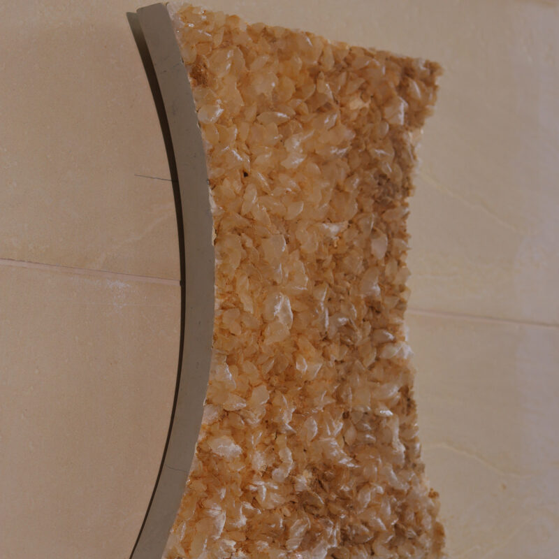 Crystal de pierre en sablier
