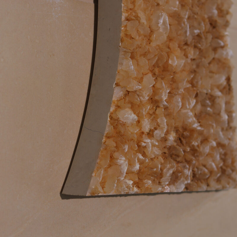 Crystal de pierre en sablier
